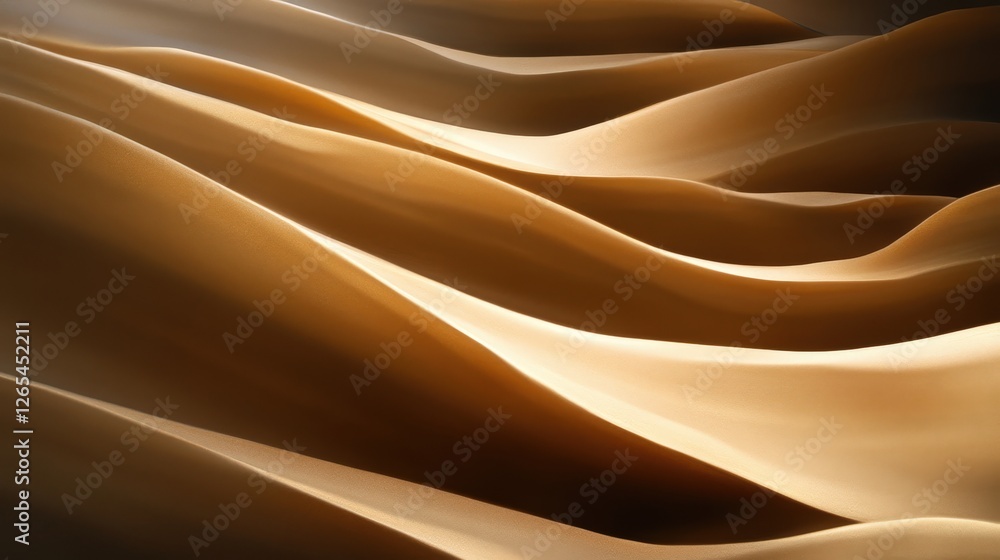 Poster a stunning abstract image showcasing smooth, flowing waves of warm tones. the soft curves create a t