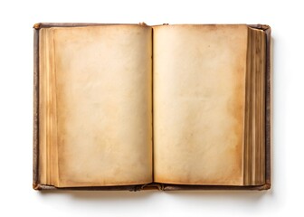 old open book isolated on white background
