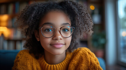 Teacher leading a virtual class from home, using a tablet and engaging with students on the screen