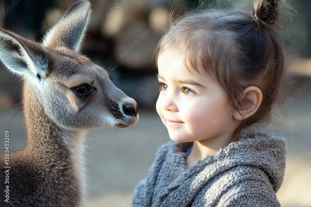 Poster a moment of connection and wildlife conservation generative ai image