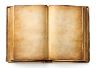 old open book isolated on white background
