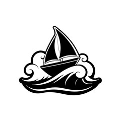 sailing boat vector illustration