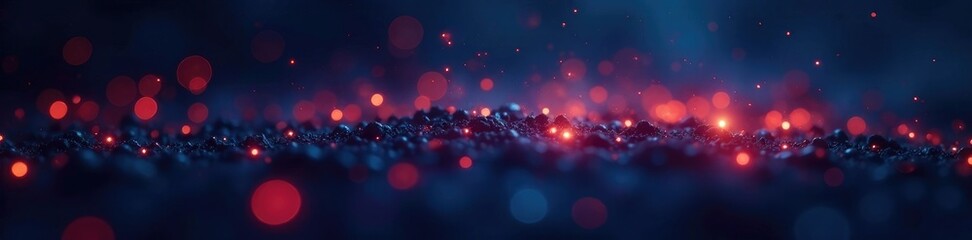 Fototapeta premium A scattering of glowing lights in the darkness, nature, stellar