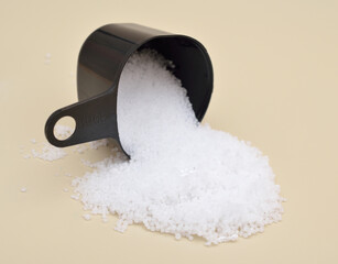 Sodium hydroxide, also known as lye and caustic soda.