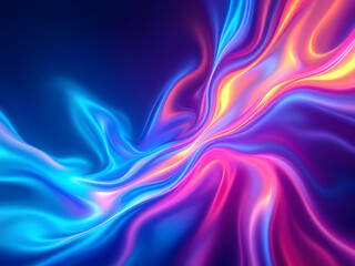 Dynamic swirls of vibrant colors blending in a fluid, abstract design with a luminous glow.