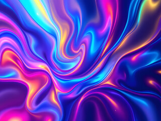 Obraz premium Dynamic swirls of vibrant colors blending in a fluid, abstract design with a luminous glow.