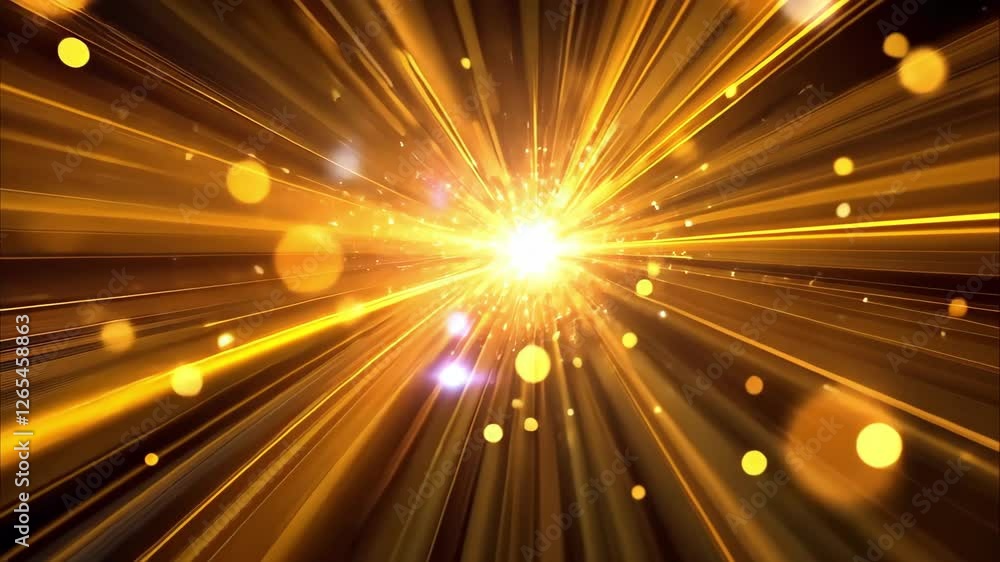 Aufkleber bright bursts of light with rays and sparkling particles, creating a dynamic, energetic atmosphere.