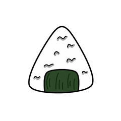 vector illustration of an onigiri