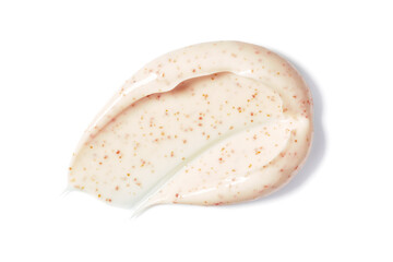 Body  scrub smear, cosmetics skincare texture swatch, body or face peeling
