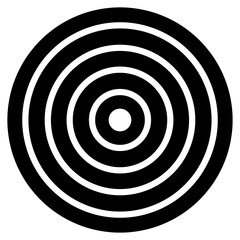 black silhouette target icon