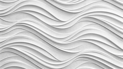 Obraz premium Abstract White Wave Wall Panel Texture Background