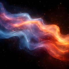 Obraz premium Abstract wave lines pattern dynamic colorful light flowing isolated on black background. music, party, technology, modern concept. Abstract wavy lines flowing. Dynamic and colorful waves