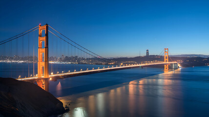 Obraz premium golden gate bridge at night