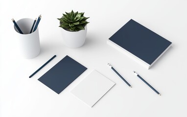 a well-designed company brochure mockup, branding and marketing concept, isolated on white background
