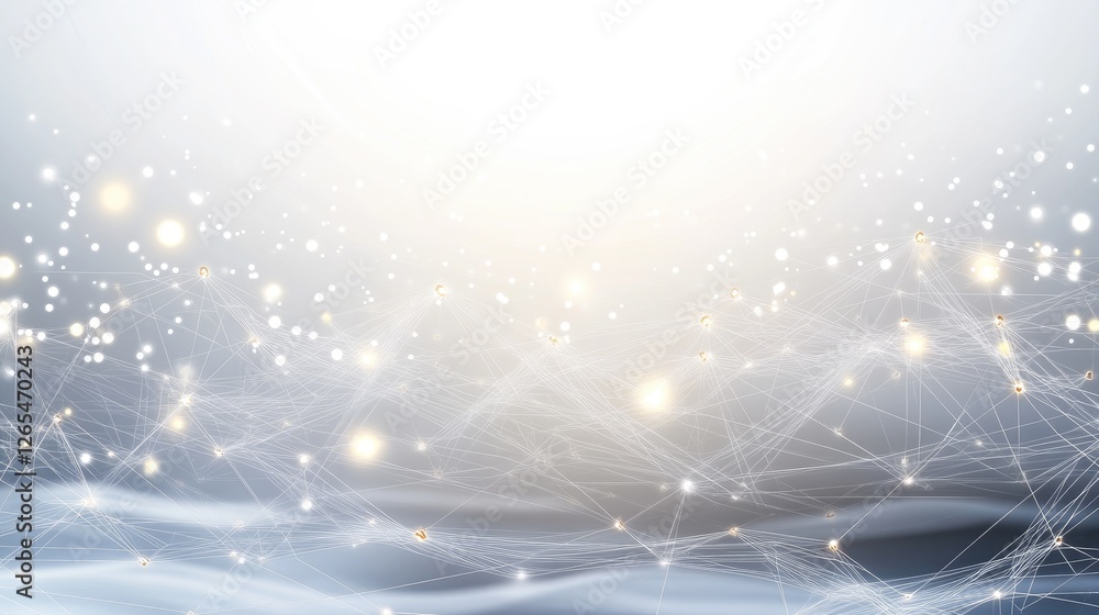 Poster white background showcases intricate organic patterns that evoke the look of neural connections or b