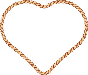 Illustration of a simple rope frame with blank copy space. Empty space with rope border for your design. 