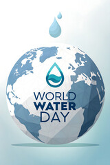 Obraz premium Water Day, World Water Day: Powerful Ocean Wave, World Water Day Banner, Poster, Post, 