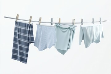 3D icon of clothesline, modern air drying symbol, displayed on a white background.