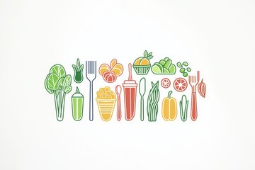 3D glyph plant-based food representing ethical eating choices on white background.