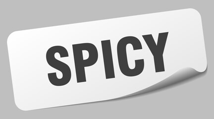spicy sticker. spicy label