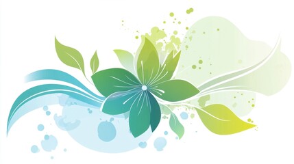 Elegant Floral Design with Splash of Colors