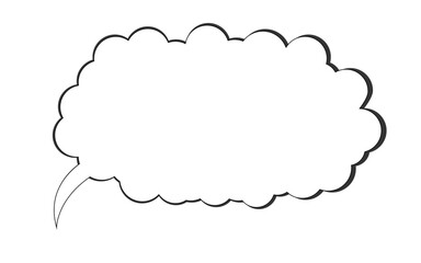 Cloud Bubble PNG Transparent Images, A comic style speech bubble Cloud Vector illustration