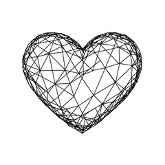 heart made of metal wire
