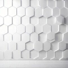 Fototapeta premium the AI Image Generator, Modern Abstract 3D Hexagon Pattern With Monochromatic