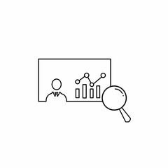 Inspection Icon. Icon related to survey. line icon style. Simple vector design editable