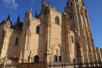 medieval cathedral in segovia in spain 