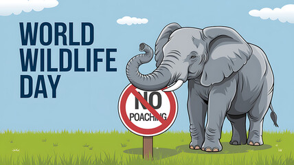 Wildlife Day, World Wildlife Day: Bear Silhouette & Nature Scene. World Wildlife Day,  Wildlife Day,  Poster, Banner, Post,