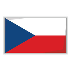 Czech Republic national flag Shield Badge