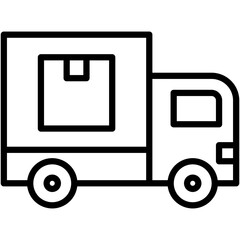 Delivery Truck Outline Icon