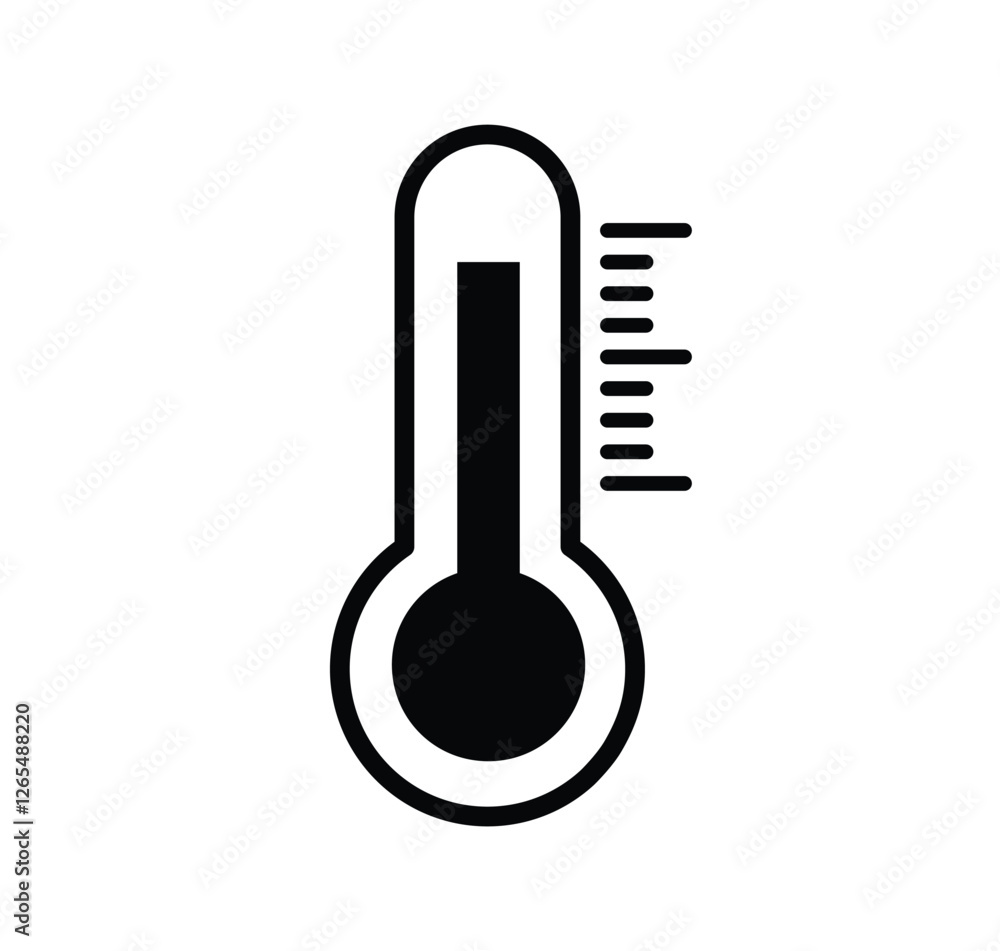 Poster temperature monitor icon set. vector symbols for measuring high and low temperatures. indicators for