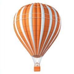 Obraz premium 3D glyph icon of a hot air balloon symbolizing fun festivities on a solid white backdrop.