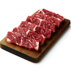Fototapeta premium Savor the Exquisite: Raw Beef Steaks Ready for Grilling