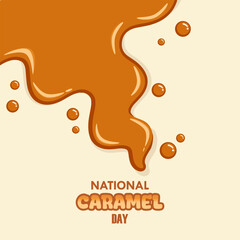 vector graphic of national caramel day for national caramel day celebration.