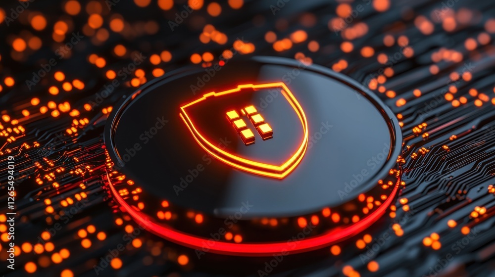 Poster backup day concept. futuristic digital circuit board with glowing geometric patterns and intelligenc