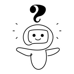 Curious Character with Question Mark – Inquiry, Learning, and Problem-Solving