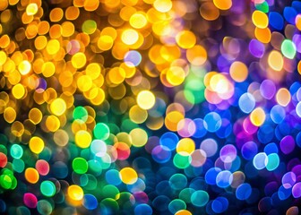 Abstract Colorful Bokeh Background with Copy Space for Text or Design Elements - Perfect for Festive Designs