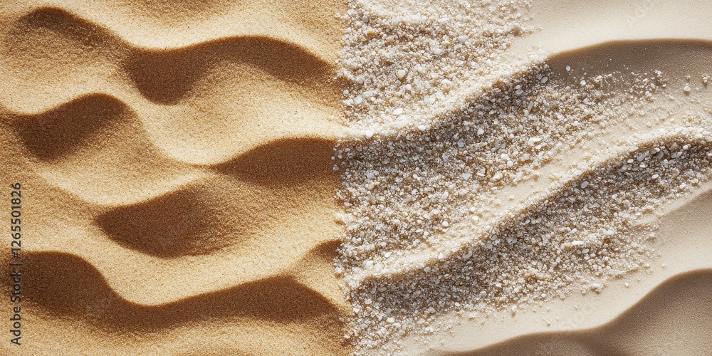 Aufkleber different textures of sand creating a wavy surface pattern