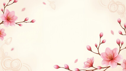 Naklejka premium cherry blossom background