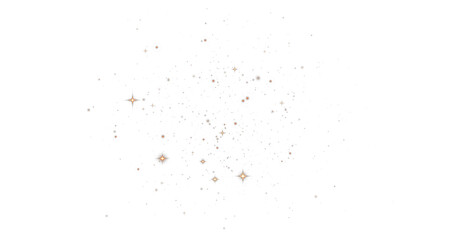 Golden stars glitter special light effect. PNG yellow Stardust sparkle light glitter backgrounds. Dust on transparent background. Christmas abstract pattern. Sparkling magic dust particles.