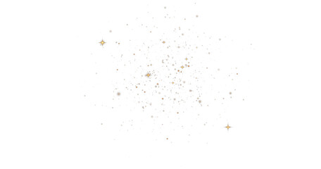 Golden stars glitter special light effect. PNG yellow Stardust sparkle light glitter backgrounds. Dust on transparent background. Christmas abstract pattern. Sparkling magic dust particles. © Pixora_light
