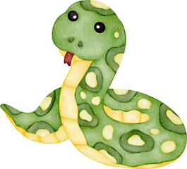watercolor snake