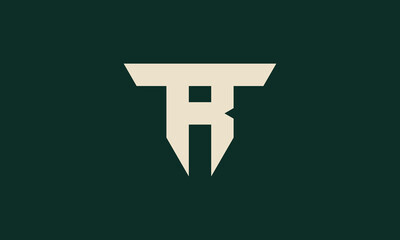 RT or TR monogram logo design