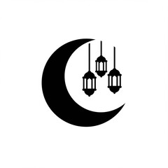 Obraz premium Ramadan Event Silhouette Vector Art Illustration Design