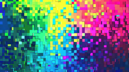 neon rainbow pixel texture