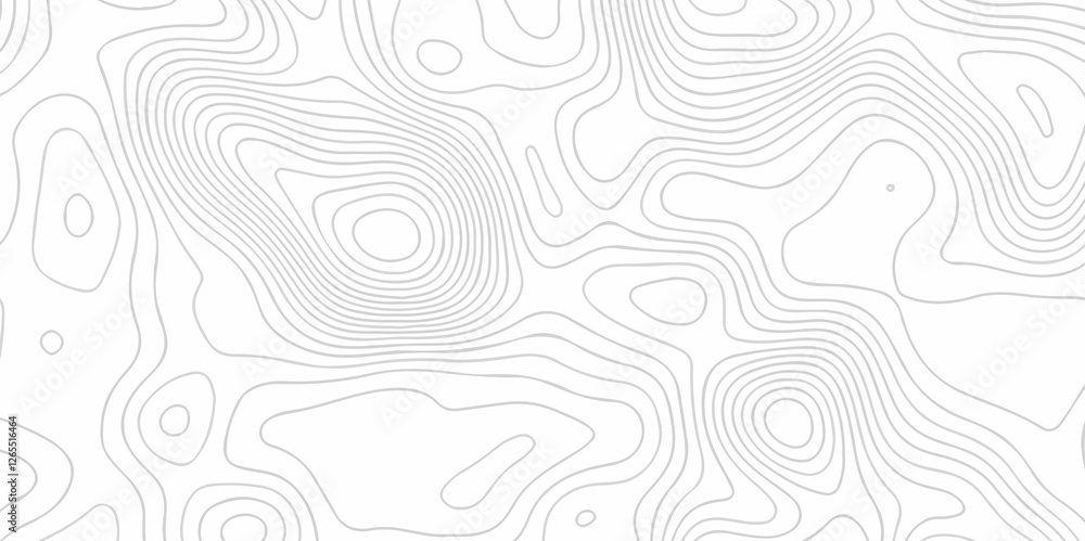 Poster contour abstract map relief land outline. topographic map patterns. white wave paper curved reliefs 