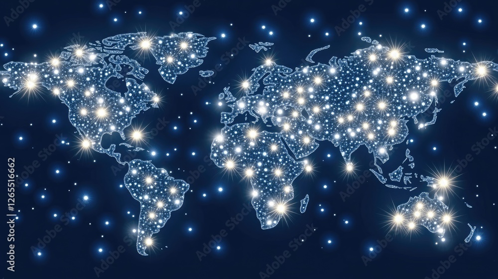 Poster glowing map pins and route lines form a vibrant digital backdrop, illustrating location tracking wit